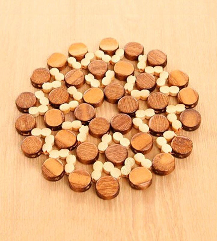 Runde Bambus Tischunterlage – Hitzebeständig